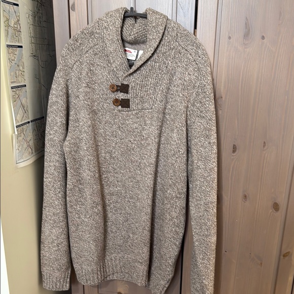 Fjallraven Other - Fjallraven Brown Heathered Shawl Collar Crewneck Sweater